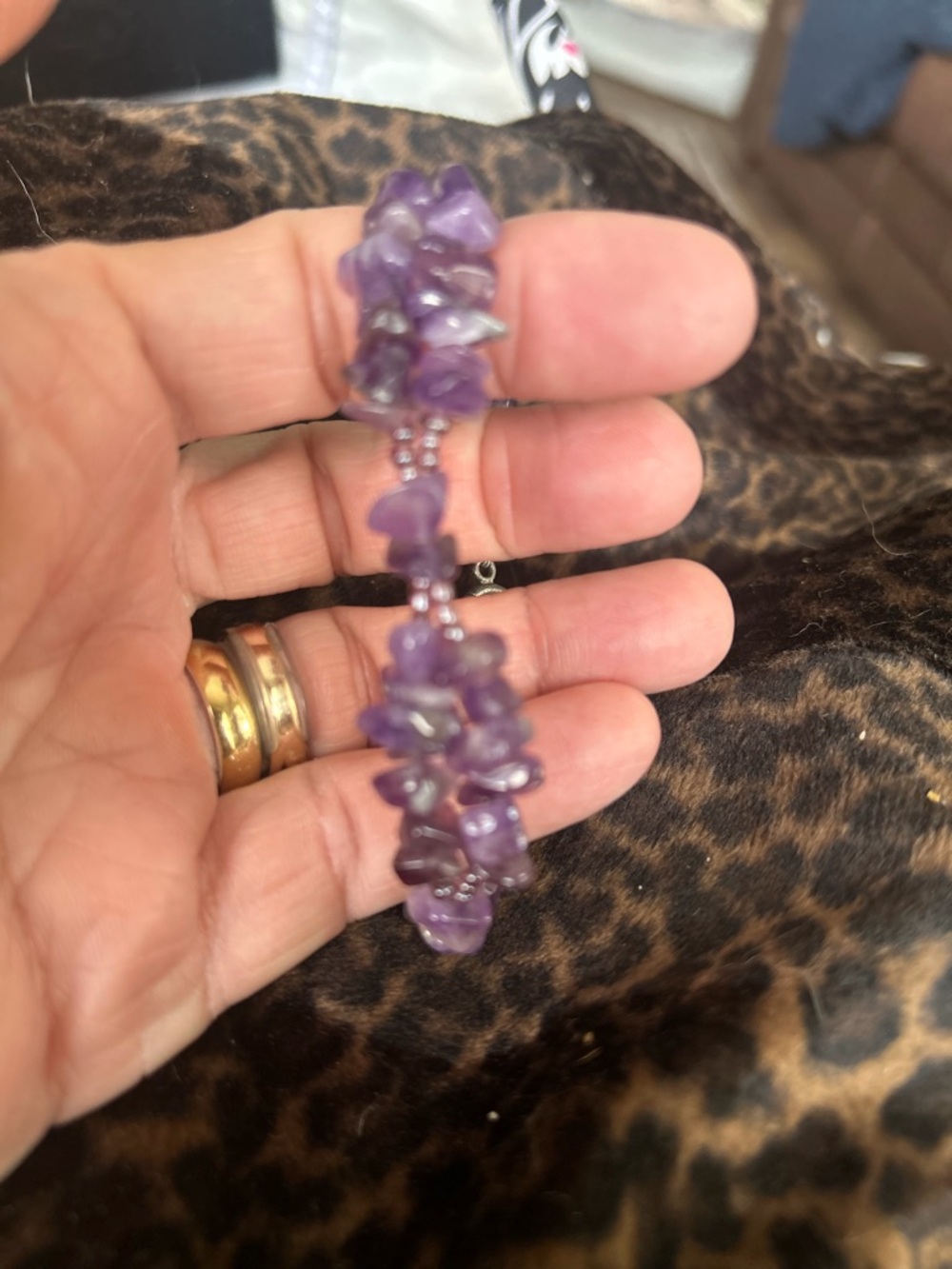 Purple Amethyst Chip Bracelet